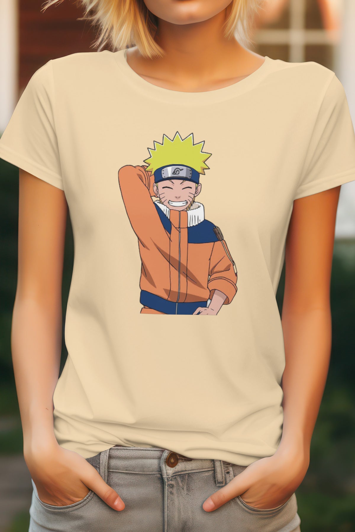 Unisex Lively Naruto Graphic Printed Round Neck Cotton T Shirt