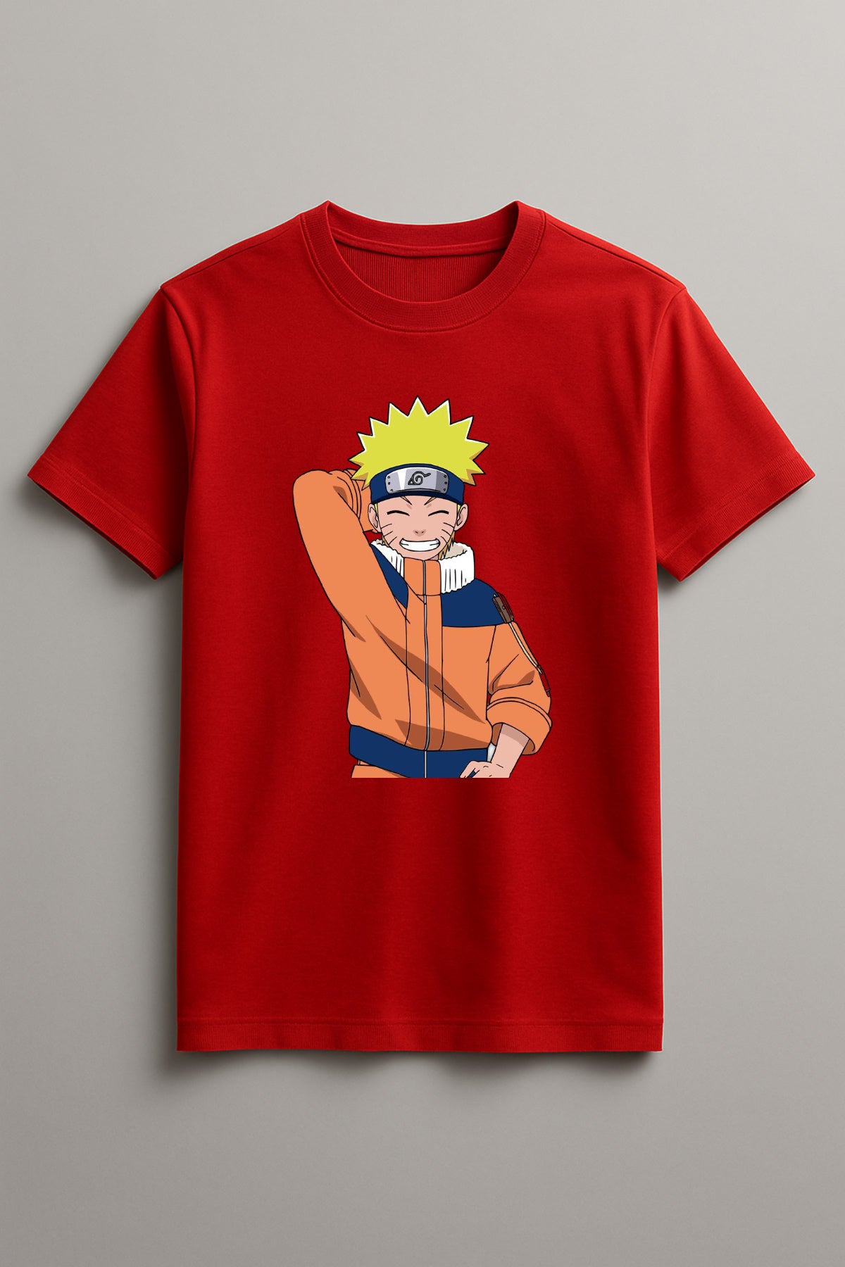 Unisex Lively Naruto Graphic Printed Round Neck Cotton T Shirt