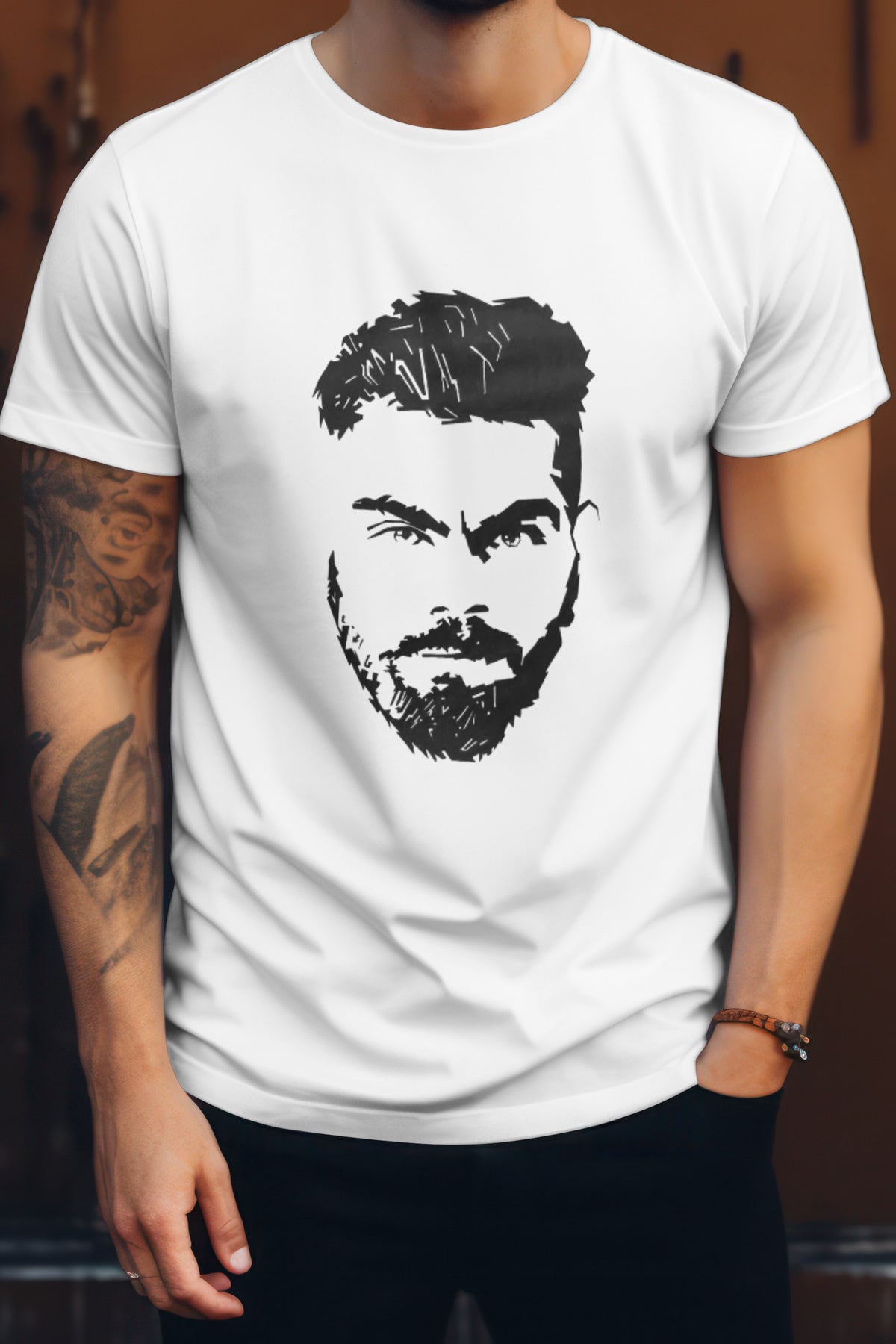 Unisex Retro Kohli Graphic Printed Round Neck Cotton T Shirt