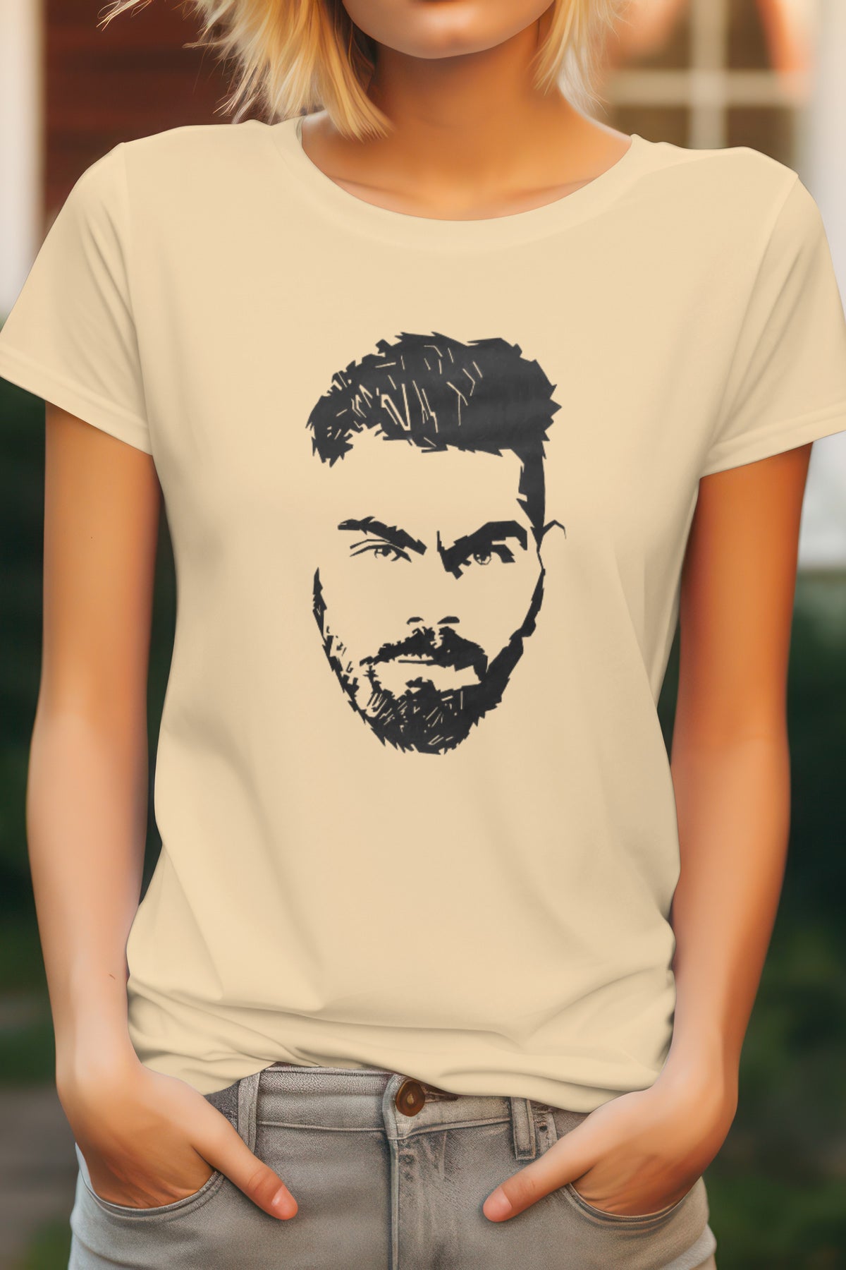 Unisex Retro Kohli Graphic Printed Round Neck Cotton T Shirt