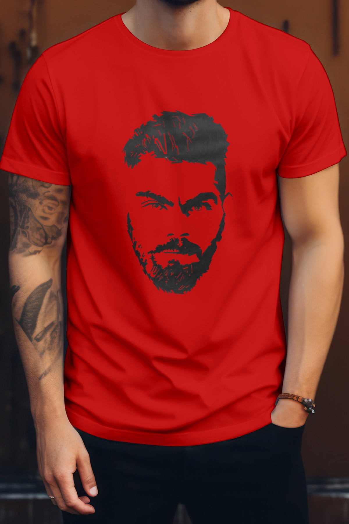 Unisex Retro Kohli Graphic Printed Round Neck Cotton T Shirt