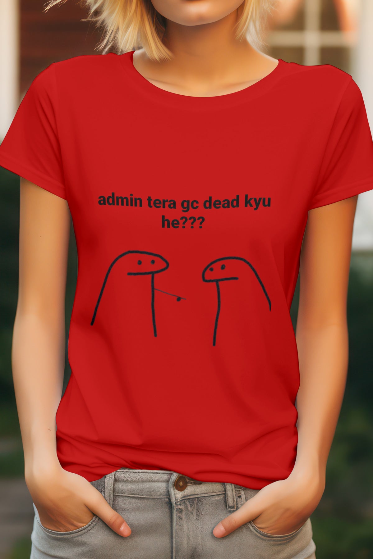 Unisex Lighthearted Graphic Printed Round Neck Cotton T Shirt