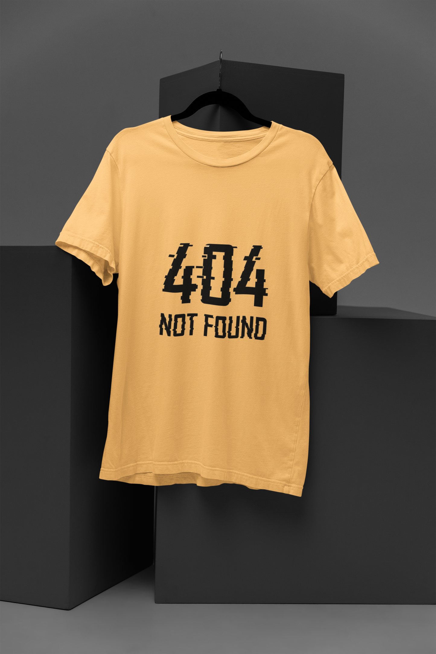 Unisex 404 Error Graphic Printed Round Neck Cotton T Shirt