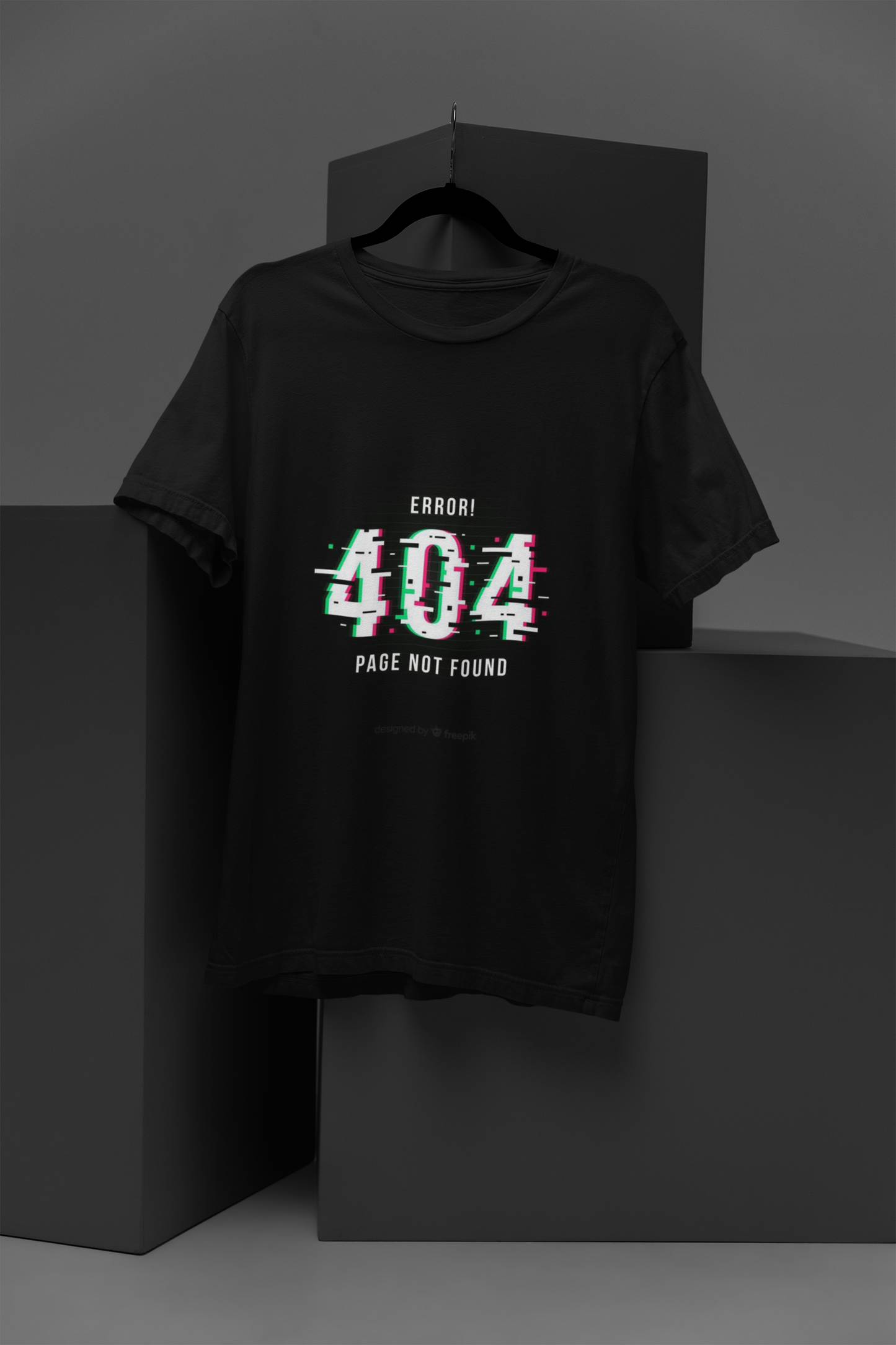 Unisex 404 Error Graphic Printed Round Neck Cotton T Shirt