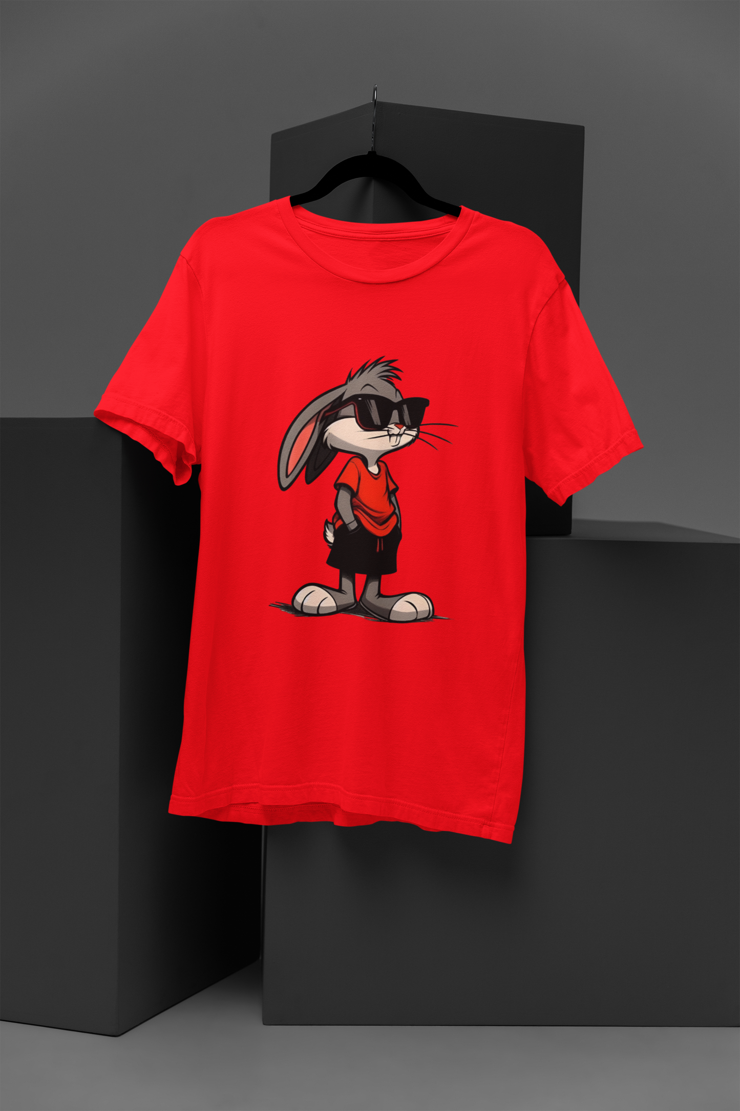 Unisex Bugs Bunny Graphic Printed Round Neck Cotton T Shirt