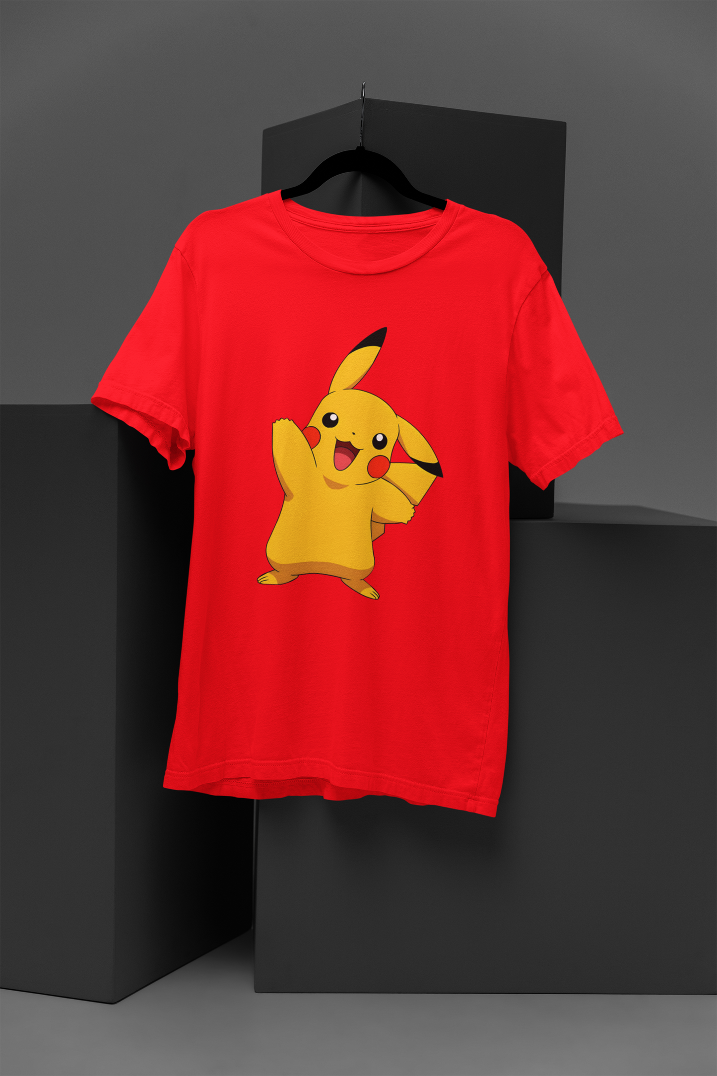 Unisex Pikachu Graphic Printed Round Neck Cotton T Shirt