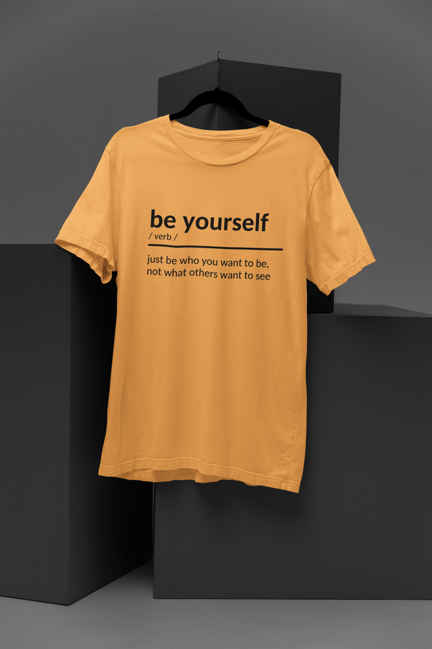 Unisex Be Who You Are Graphic Printed Round Neck Cotton T Shirt