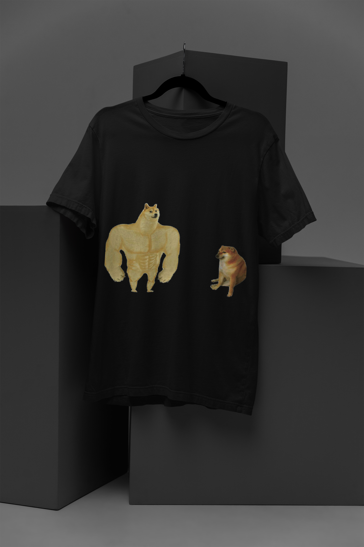 Unisex Cheems Graphic Printed Round Neck Cotton T Shirt