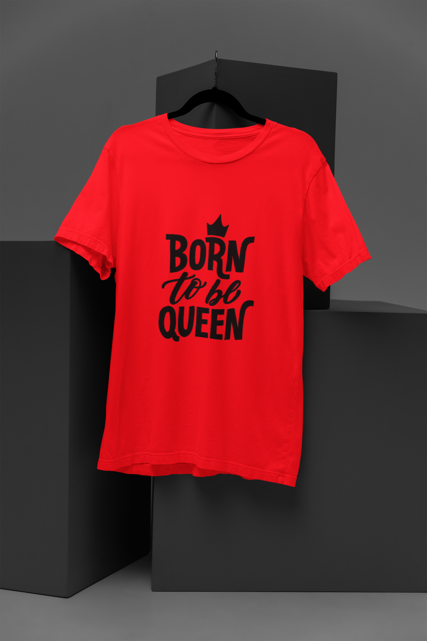 Born to Be Queen Women's Graphic Tee Round Neck Cotton