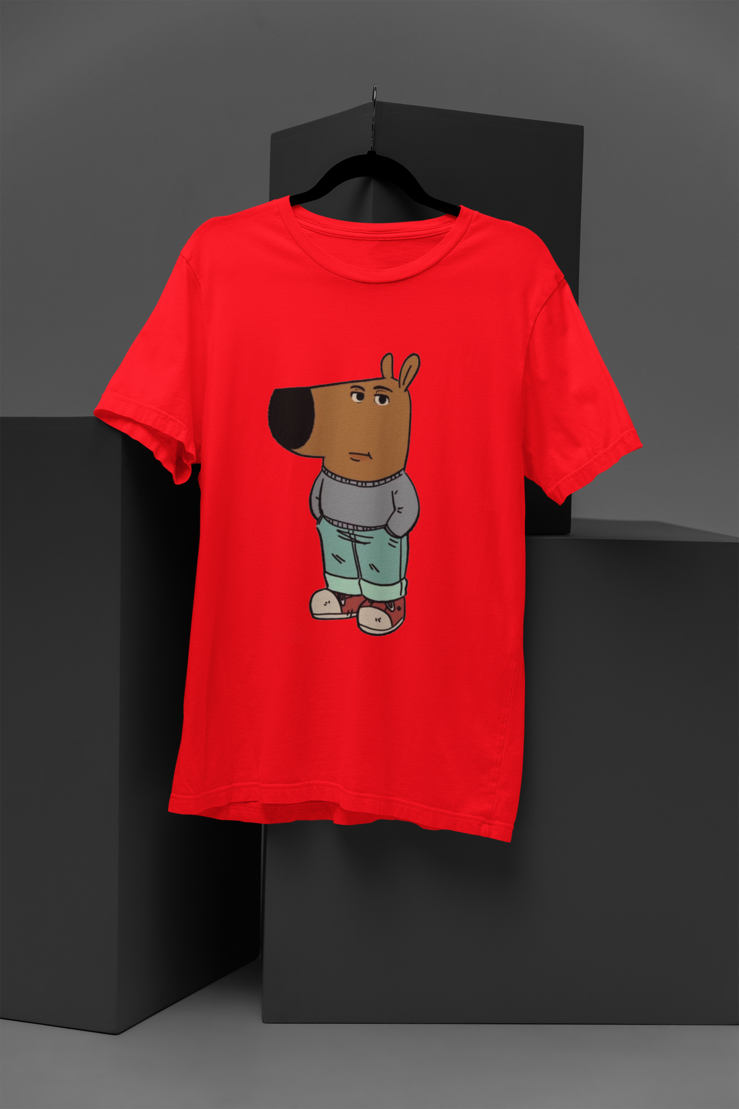 Unisex Chill Guy Graphic Printed Round Neck Cotton T Shirt
