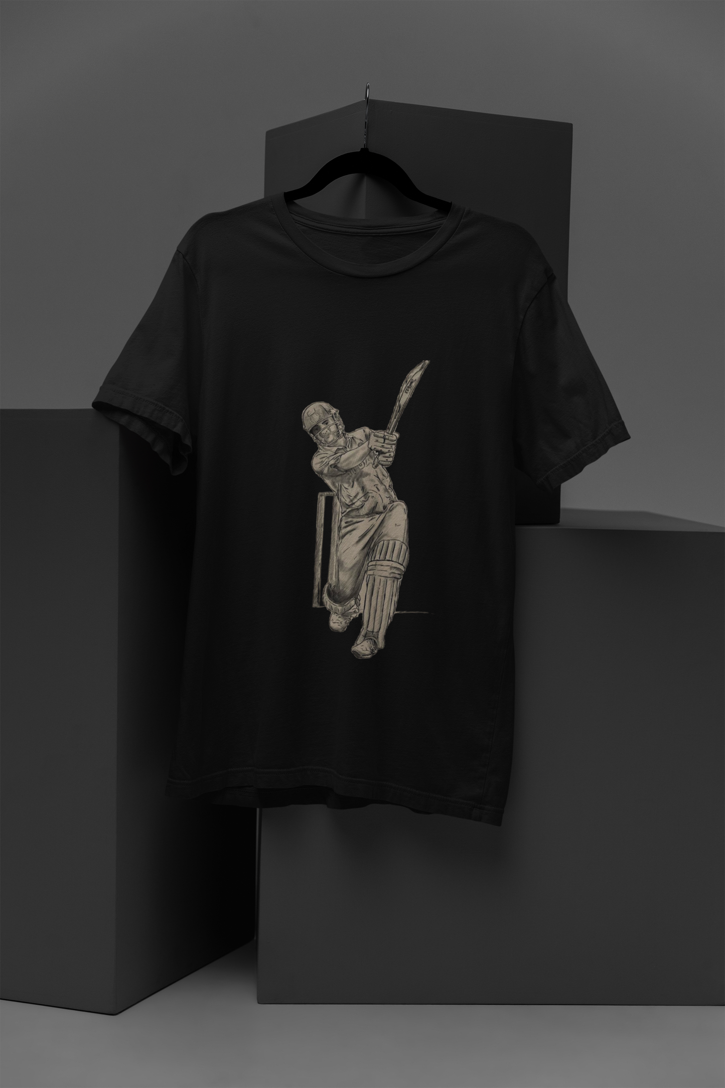 Unisex Dhoni Graphic Printed Round Neck Cotton T Shirt