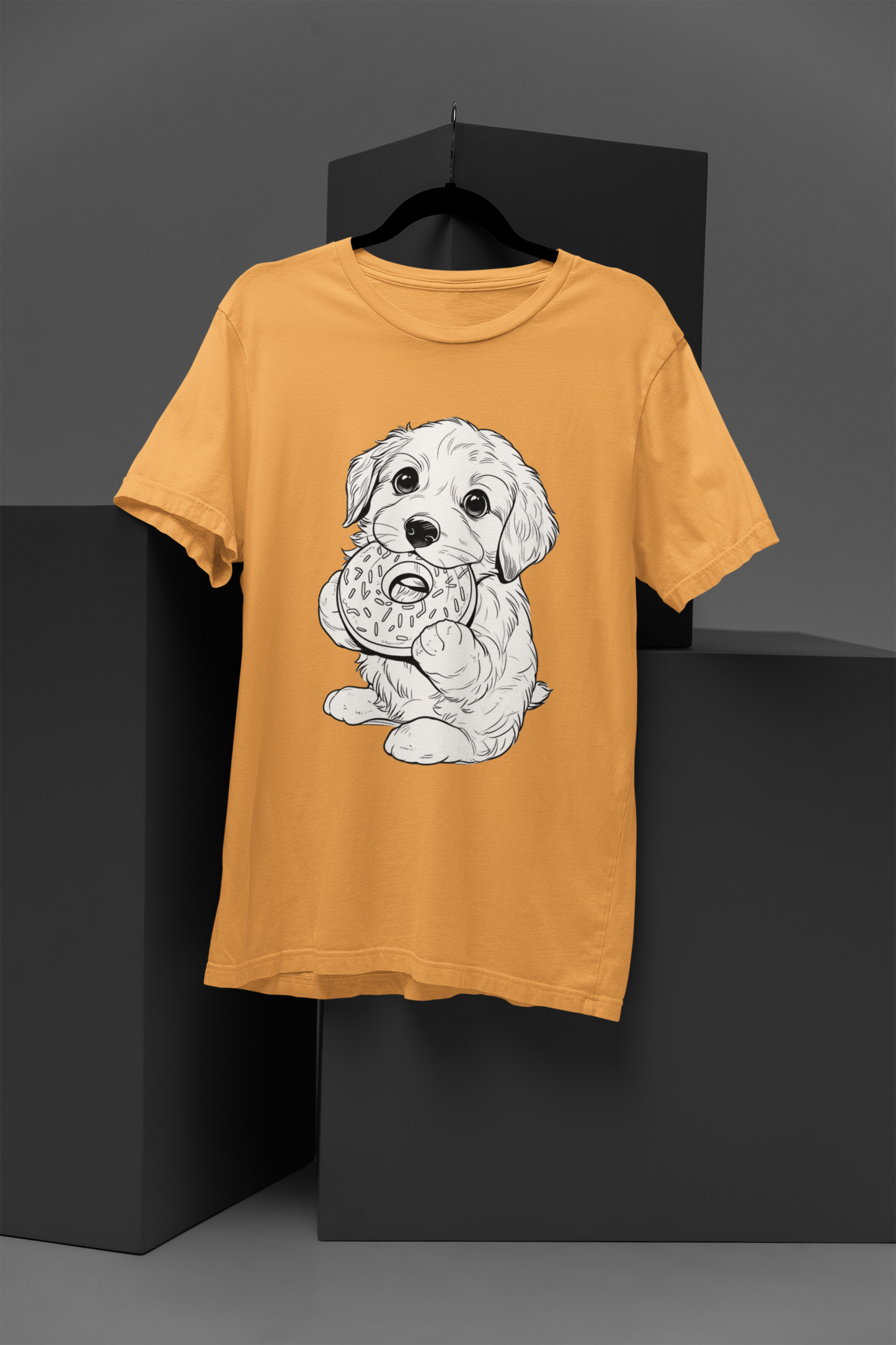 Unisex Cute Puppy Printed Unisex T Shirt Graphic Printed Round Neck Cotton T Shirt