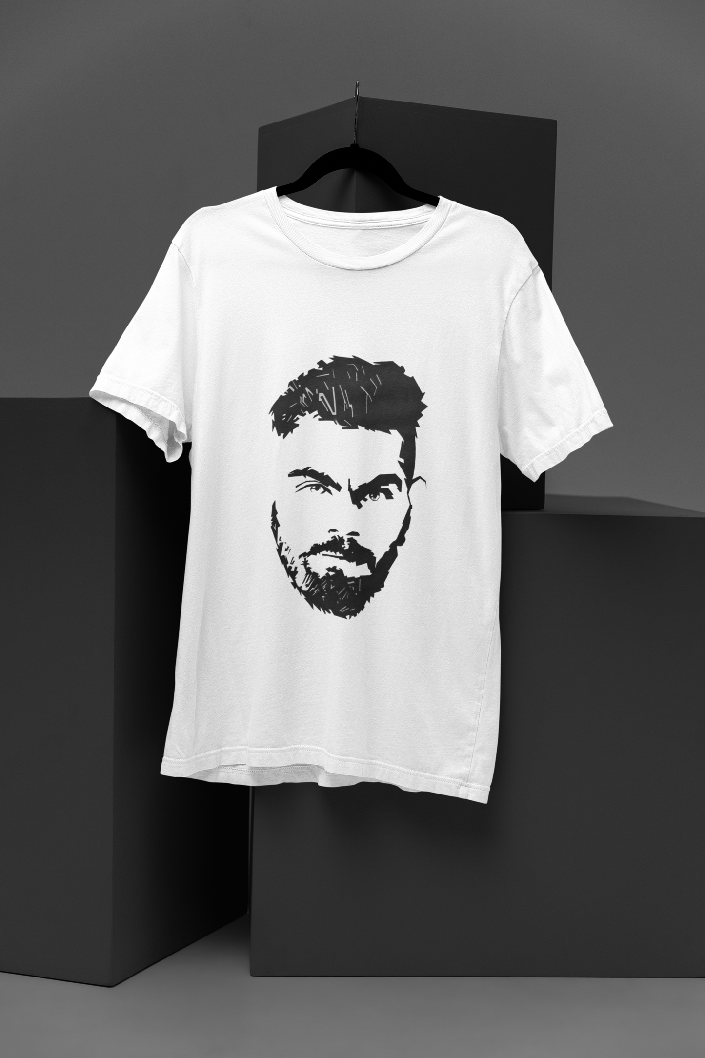 FOMO Fashions Retro Kohli T Shirt red tee featuring retro-inspired Captain Kohli cricket graphic
