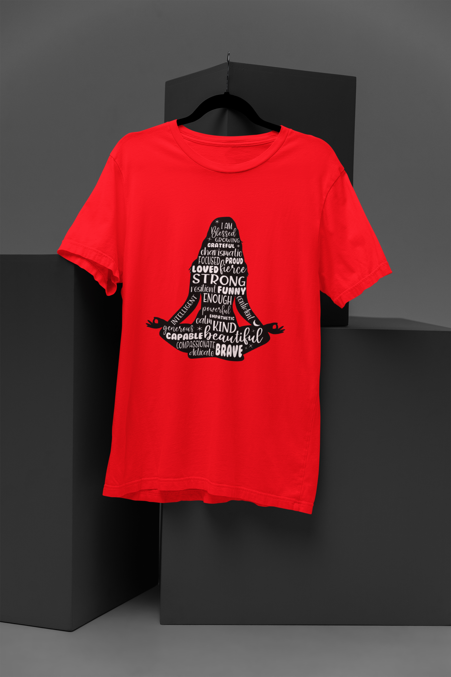 Women's Meditating Graphic Tee Relaxed Fit Cotton