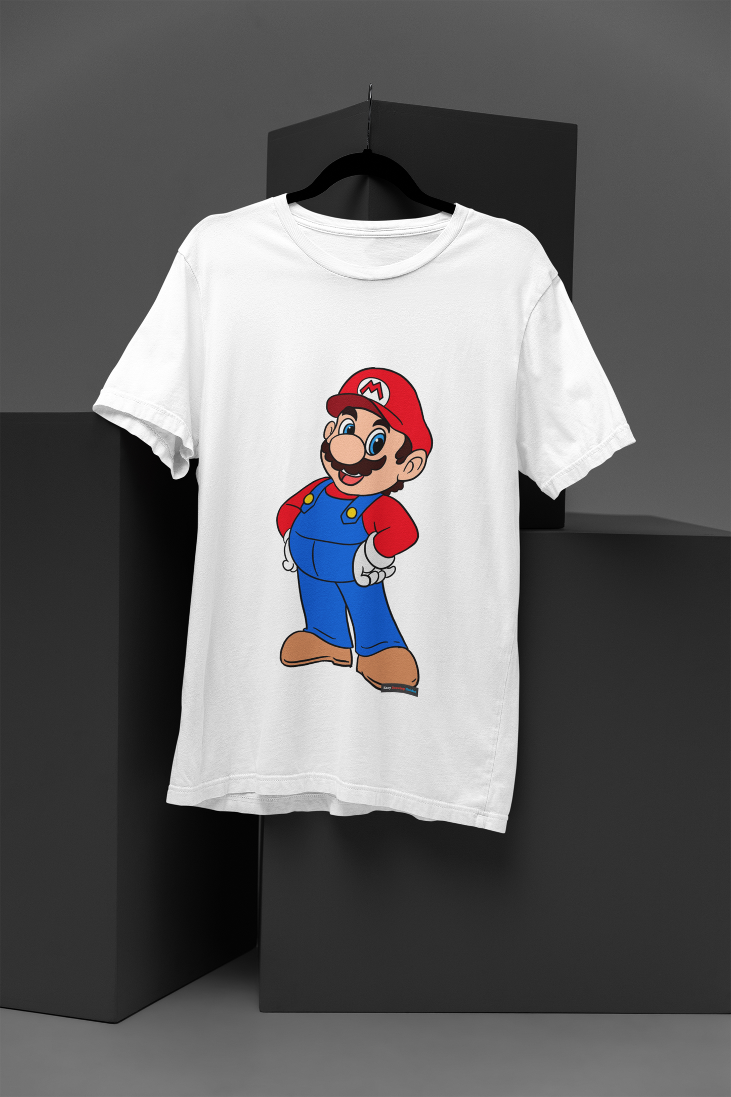 Classic Mario T Shirt front on red cotton tee with pixel‑style Mario character game print