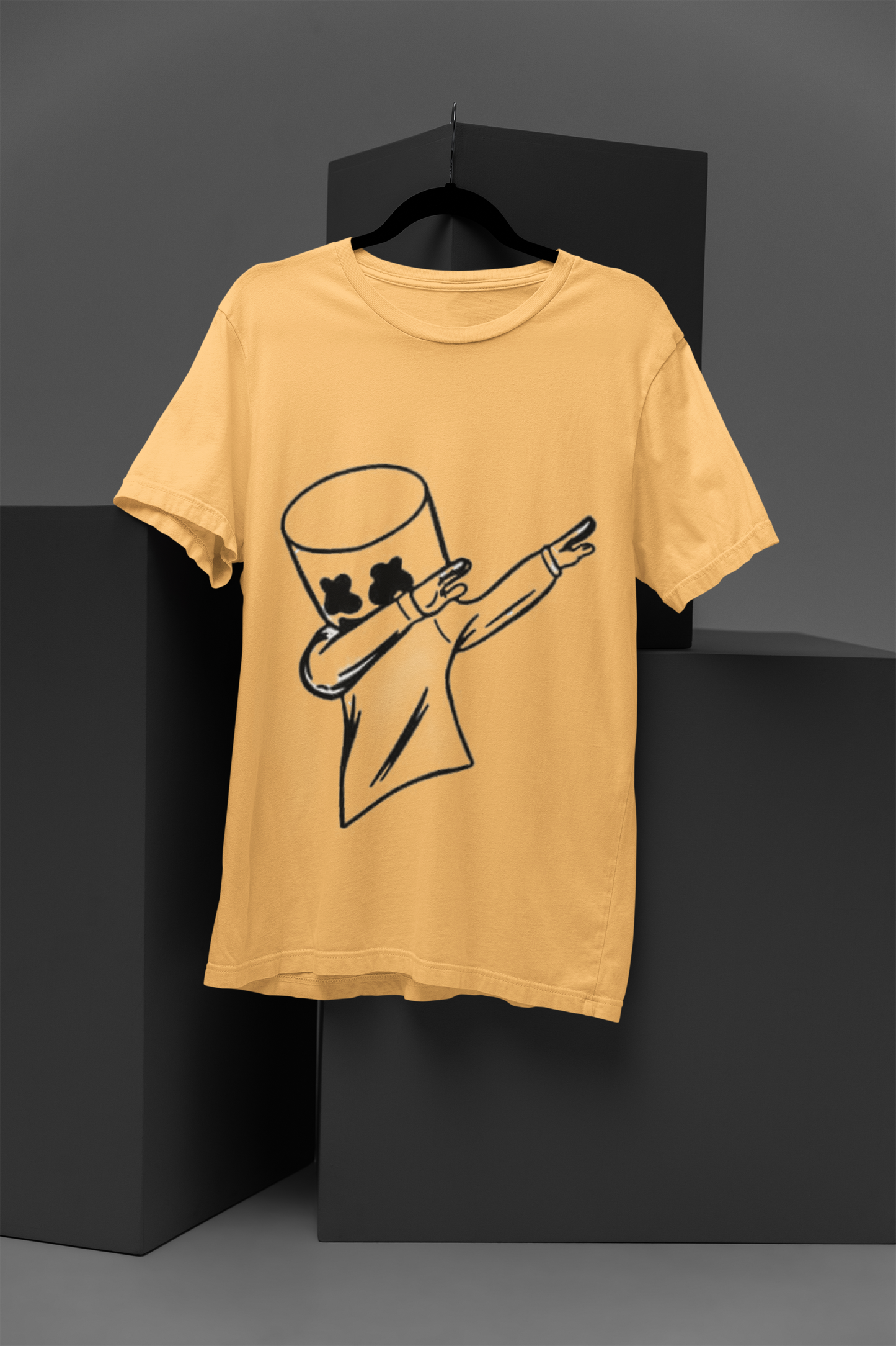Unisex Silly Marshmallow Graphic Printed Round Neck Cotton T Shirt
