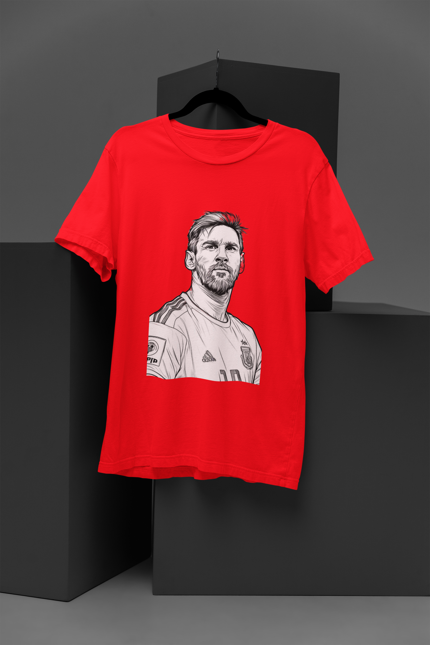 Unisex Messi Graphic Printed Round Neck Cotton T Shirt