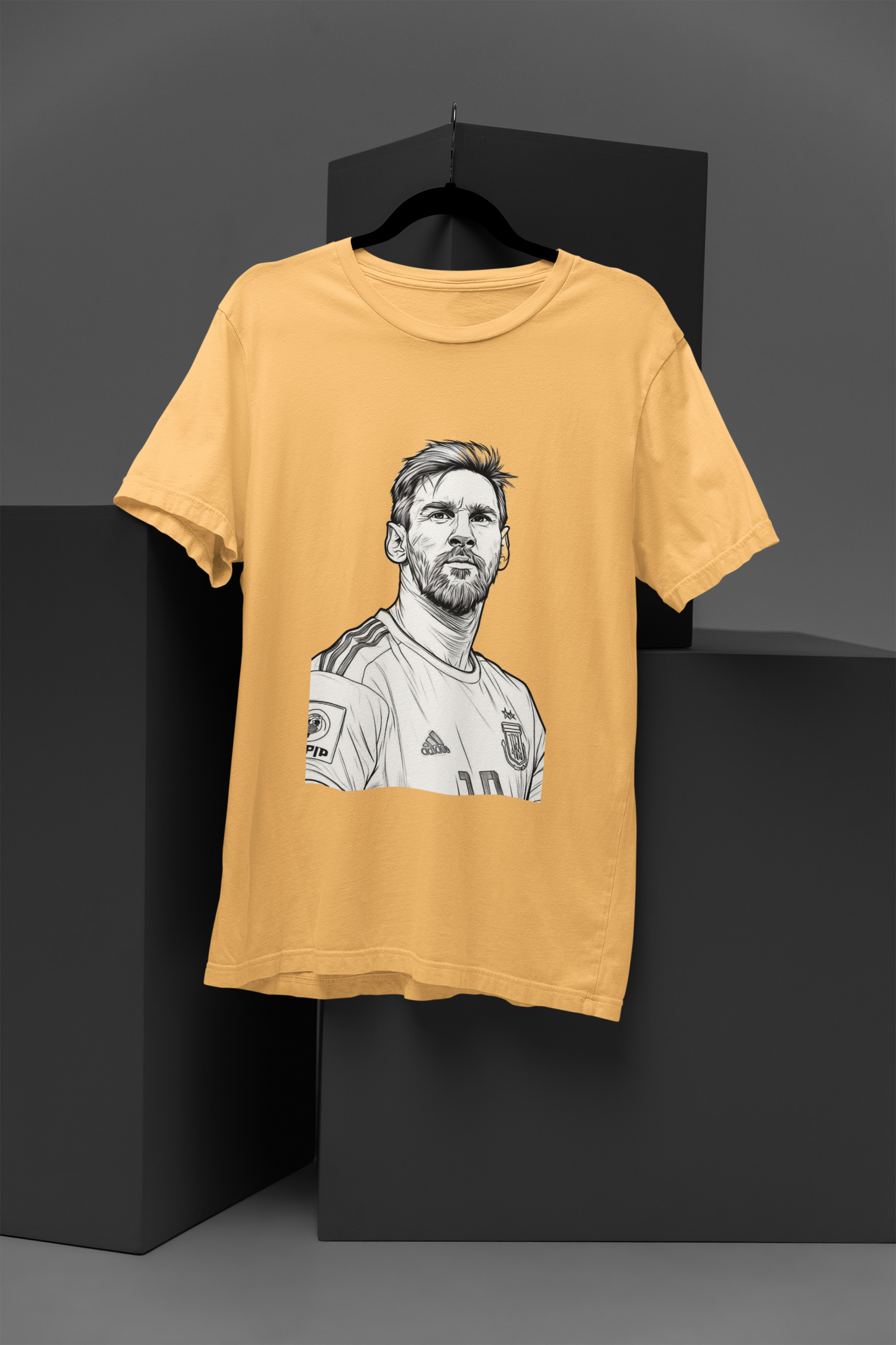 Unisex Messi Graphic Printed Round Neck Cotton T Shirt
