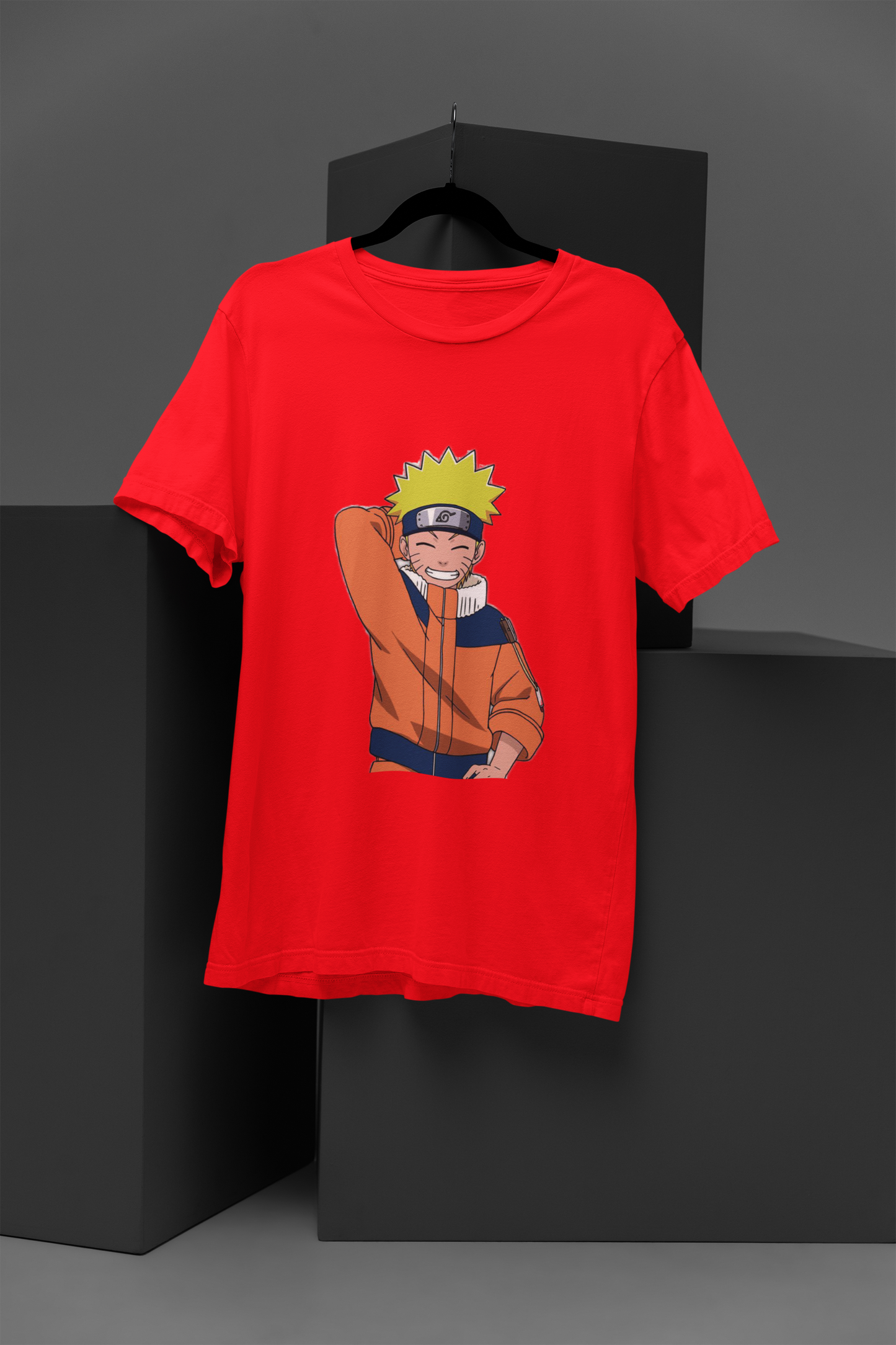 Unisex Lively Naruto Graphic Printed Round Neck Cotton T Shirt
