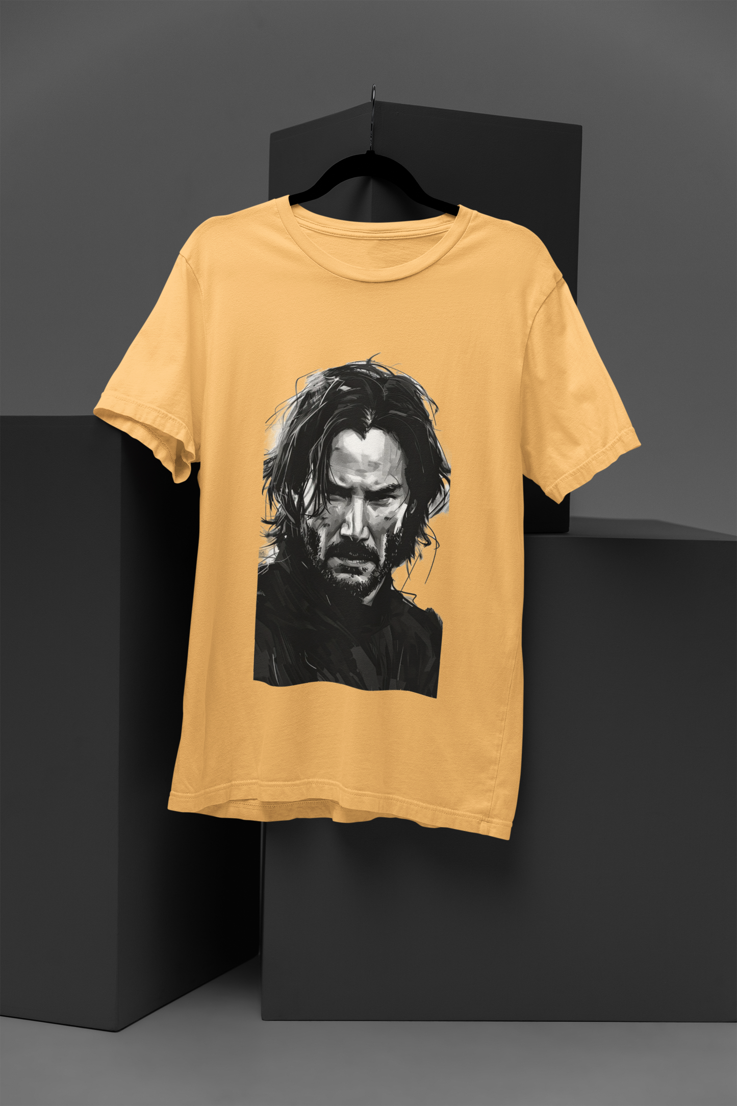 Unisex Edgy John Wick hai Graphic Printed Round Neck Cotton T Shirt