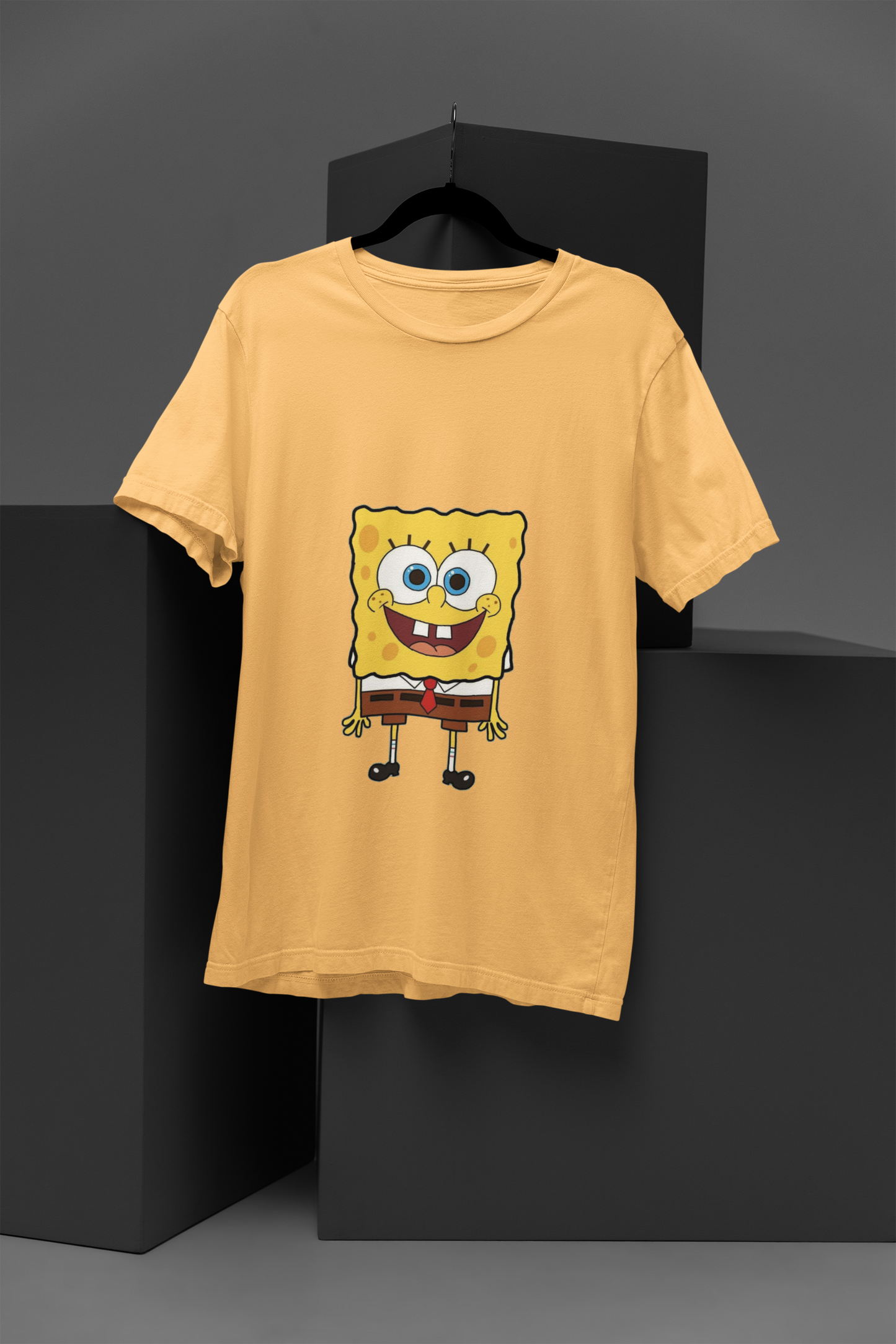 Unisex Spongebob Printed Graphic Printed Round Neck Cotton T Shirt