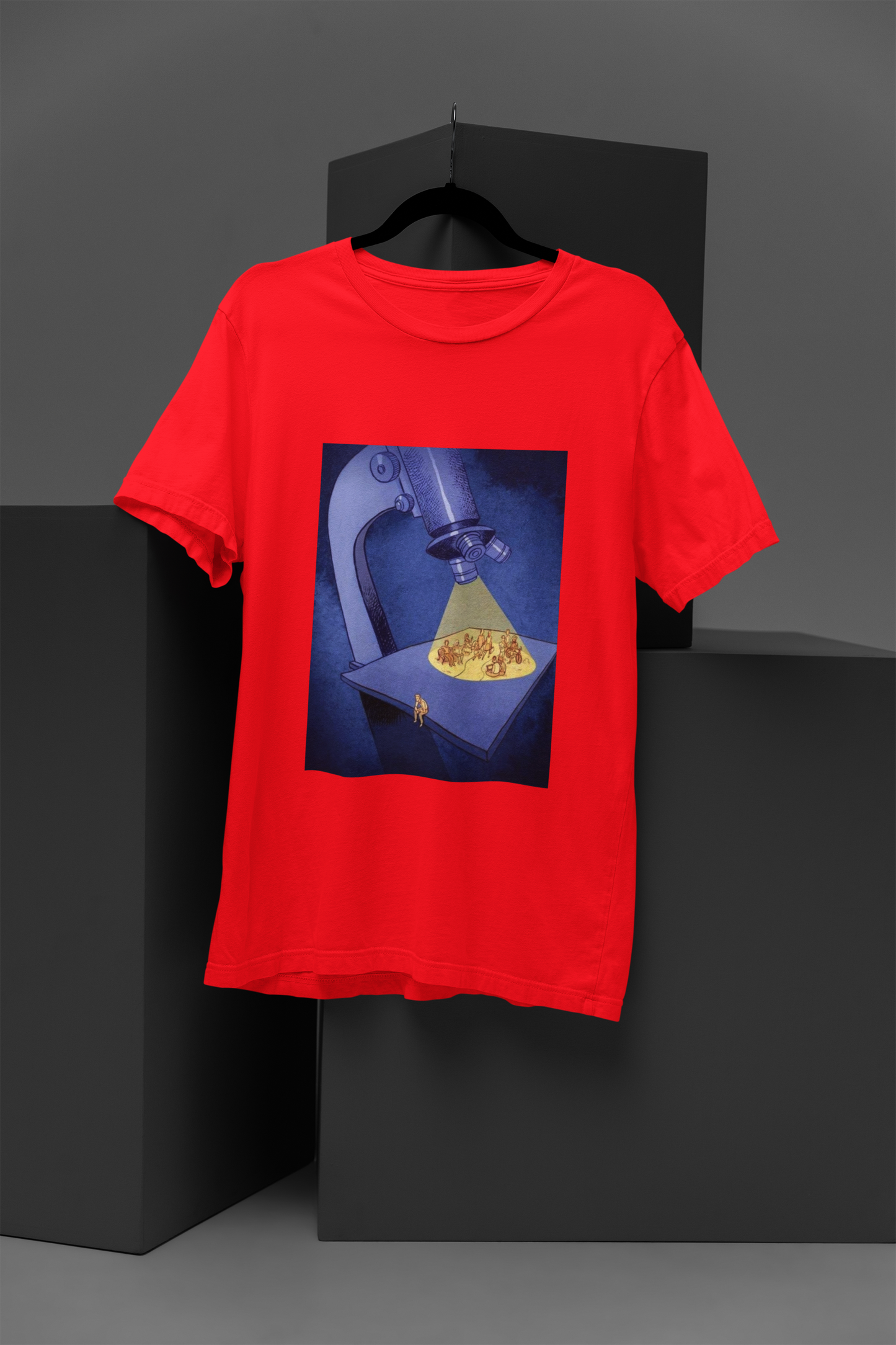 Unisex Thinking guy Graphic Printed Round Neck T Shirt