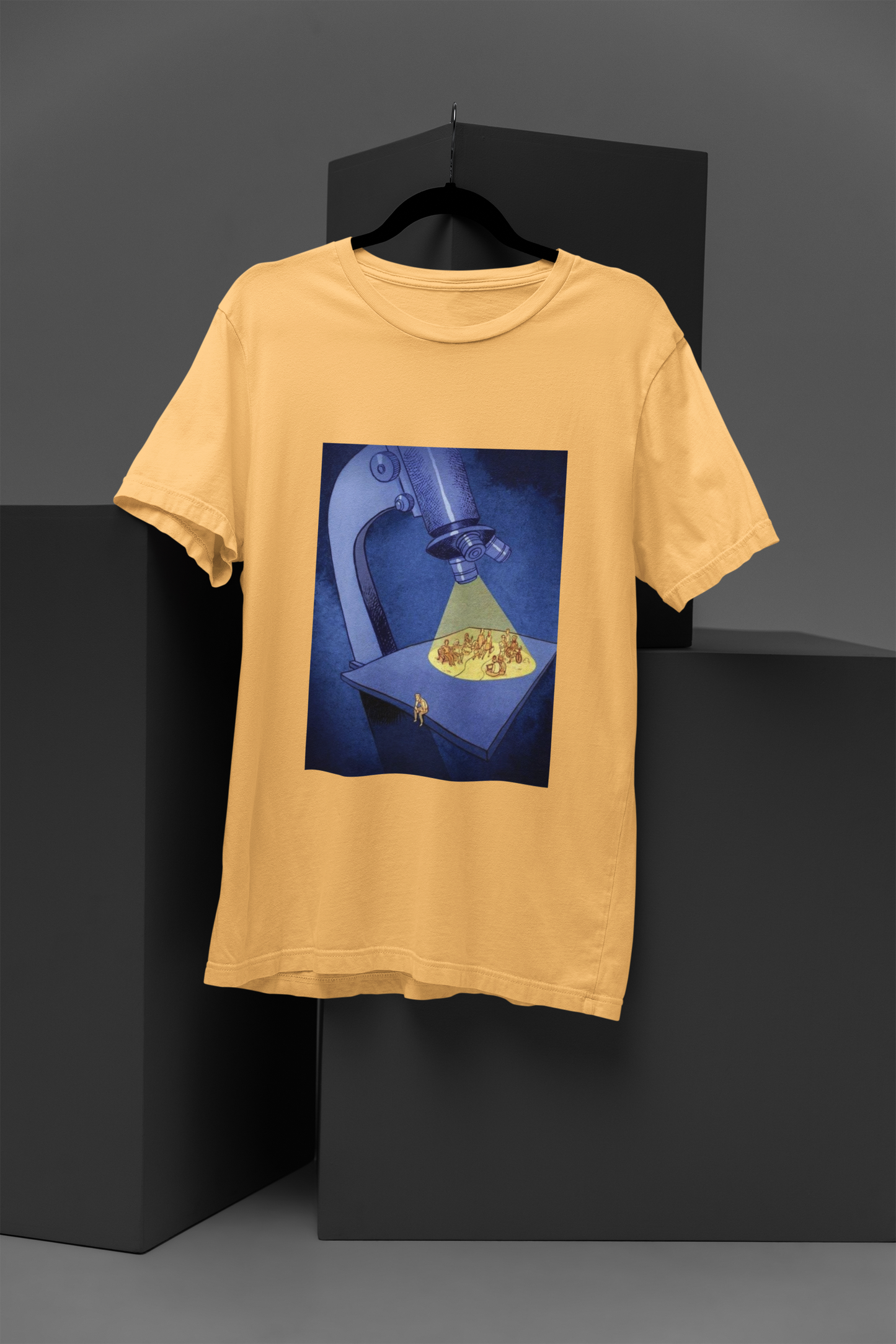 Unisex Thinking guy Graphic Printed Round Neck T Shirt