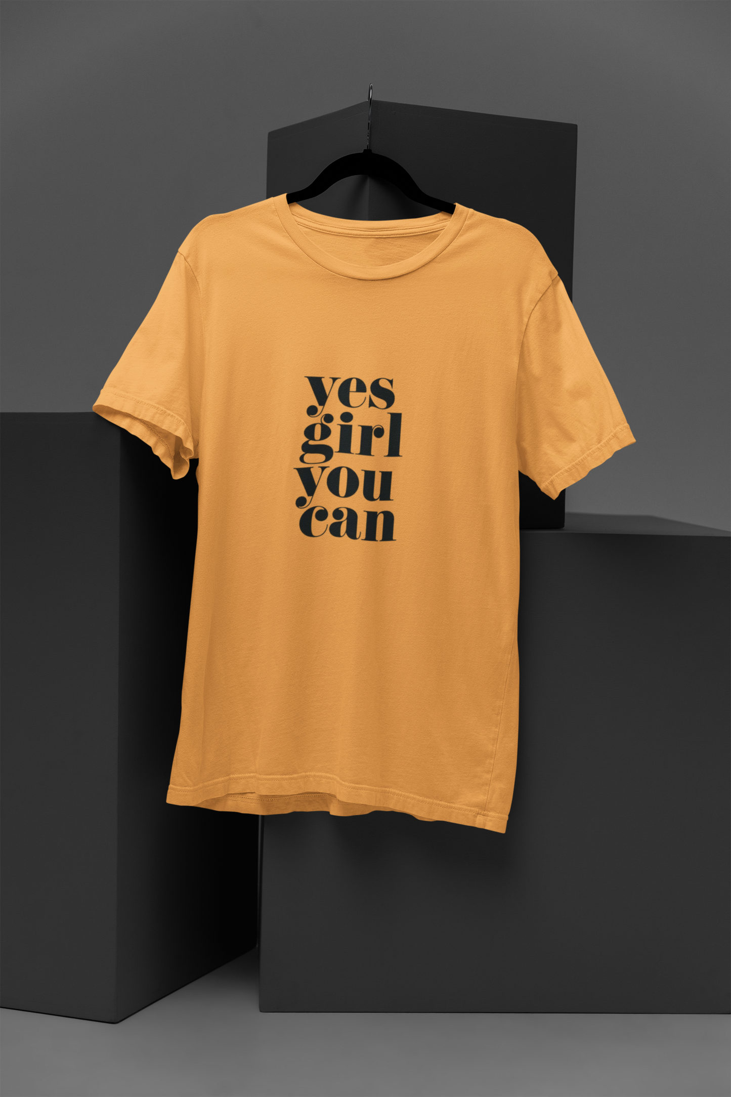 Yes Girl You Can Women's Graphic Motivational Cotton T-Shirt