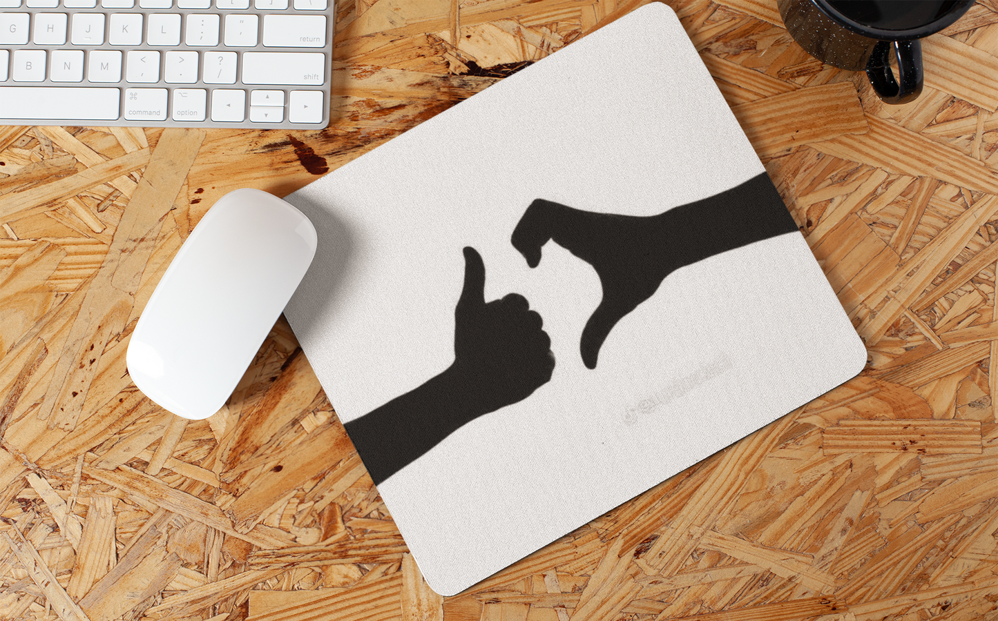 Heart thumb mouse pad