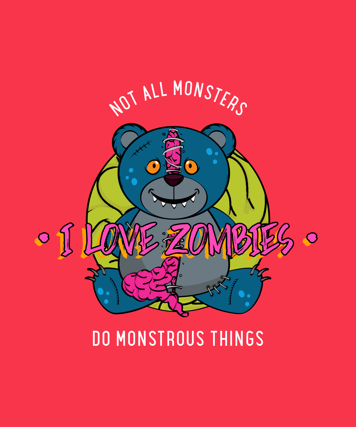 FOMO Fashions Zombies T Shirt graphic with streetwear style zombie illustration print