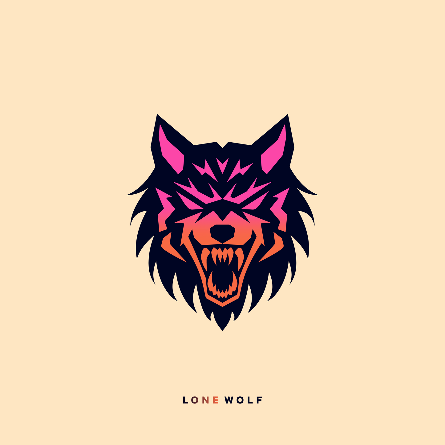 Cyan Foxie T Shirt design mockup showing bold cyan wolf head illustration on cotton tee