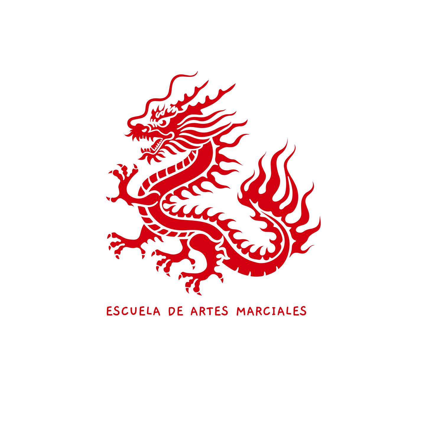 FOMO Fashions The Free Sprit T Shirt with Chinese dragon martial‑arts logo illustration