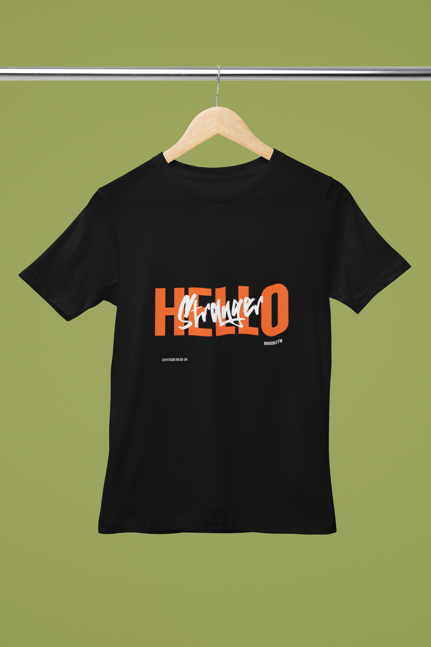 Unisex Hello Stranger Graphic Printed Round Neck Cotton T Shirt