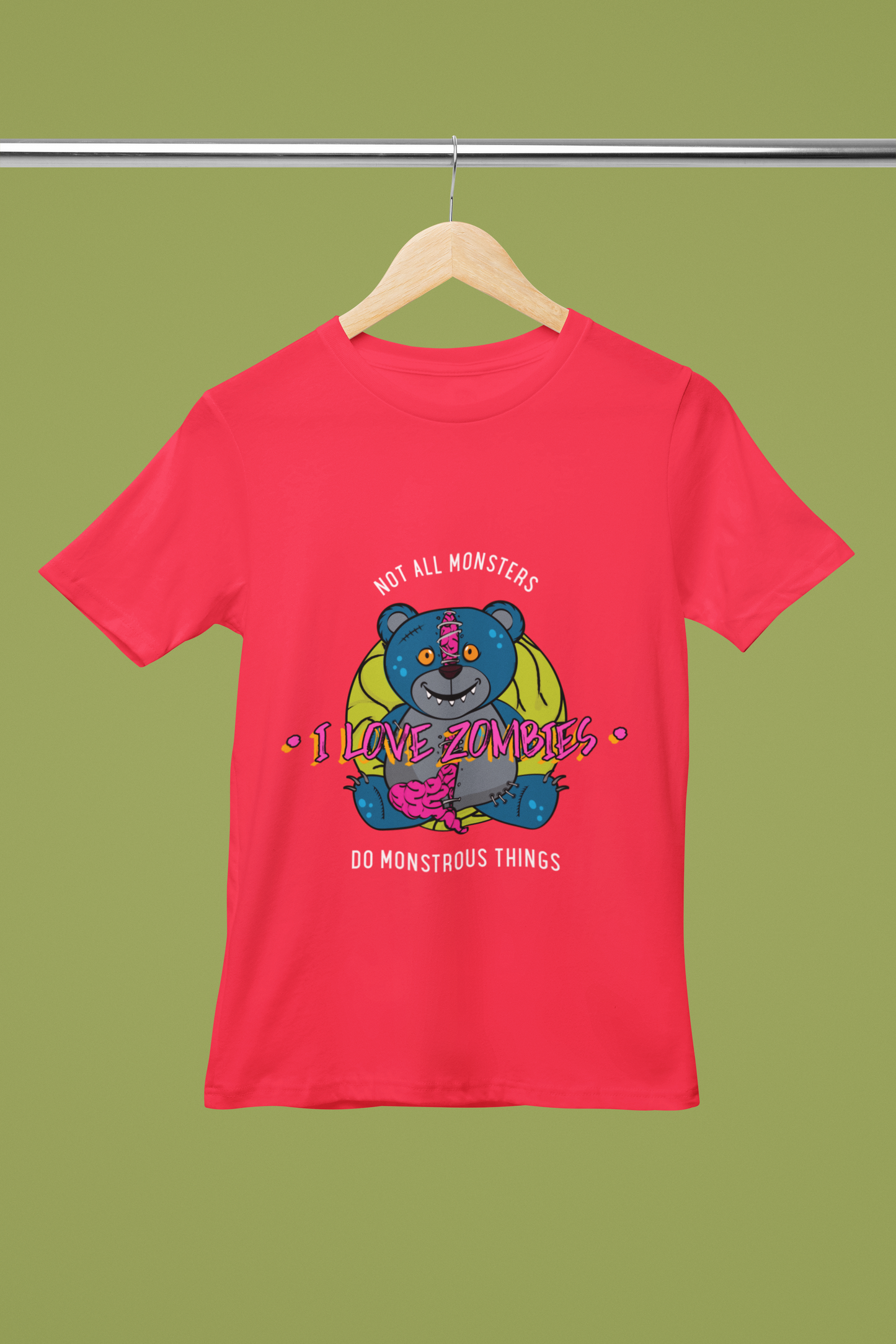 Unisex Zombies Graphic Printed Round Neck Cotton T Shirt