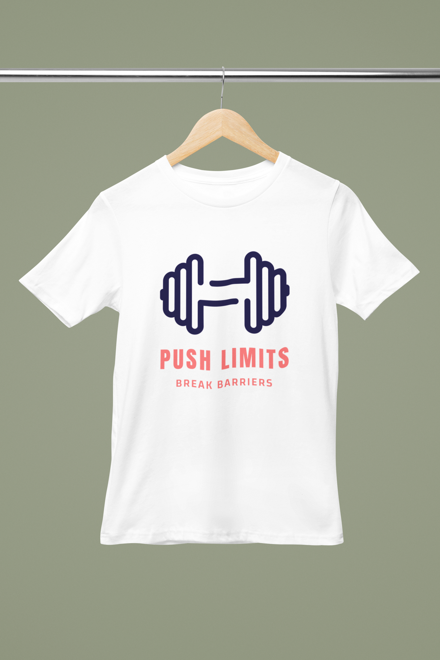 Unisex Push Your Limits Graphic Printed Round Neck Cotton T Shirt