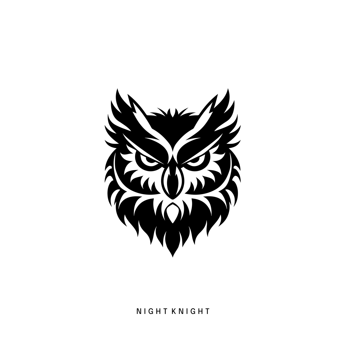 Owl logo graphic design mockup for Curious Owl Tee military squad owl illustration on cotton tee