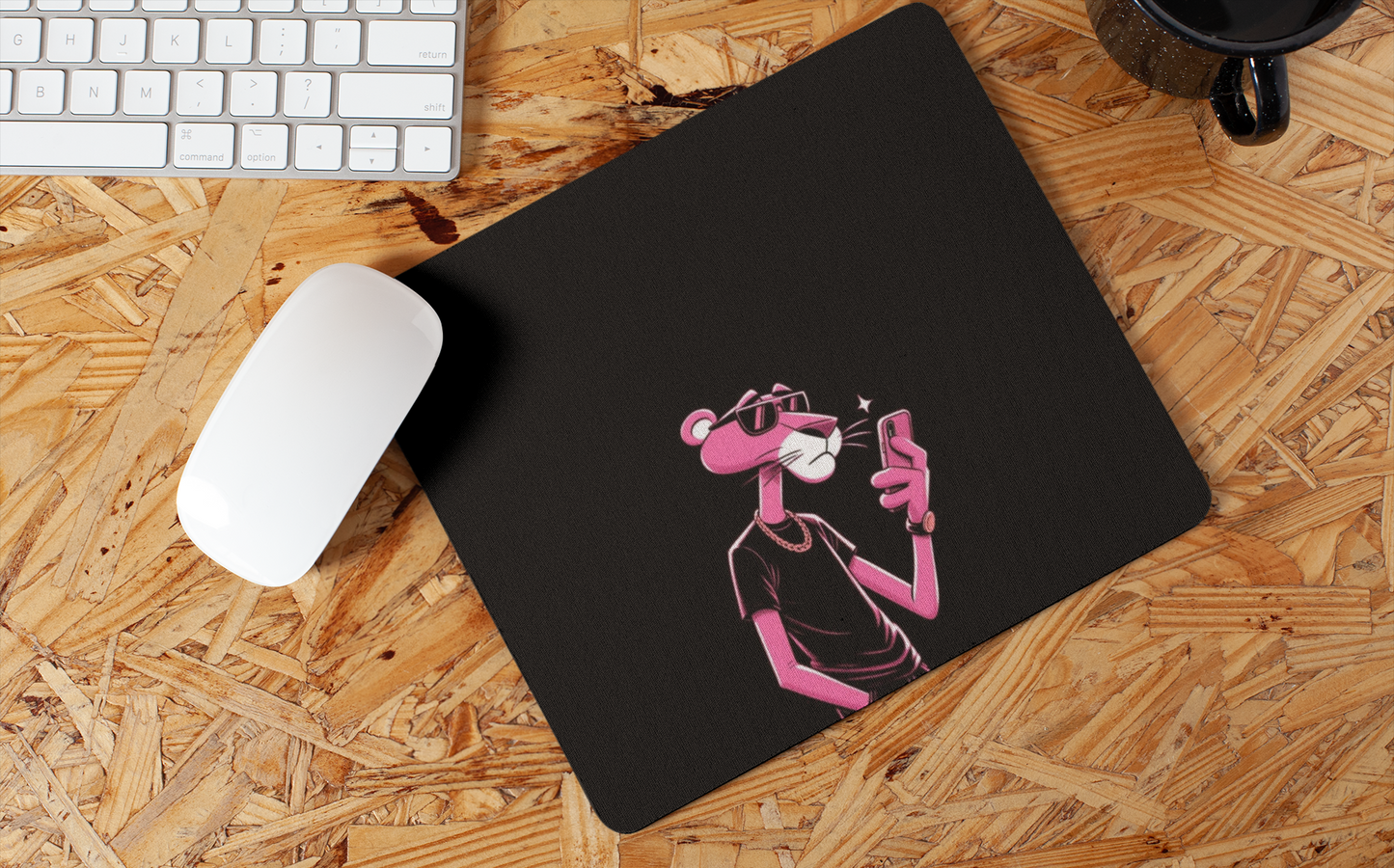Pink panther mouse pad