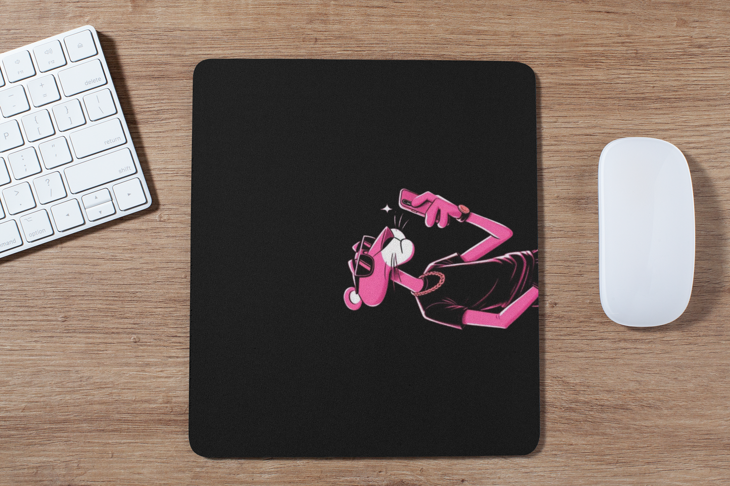 Pink panther mouse pad