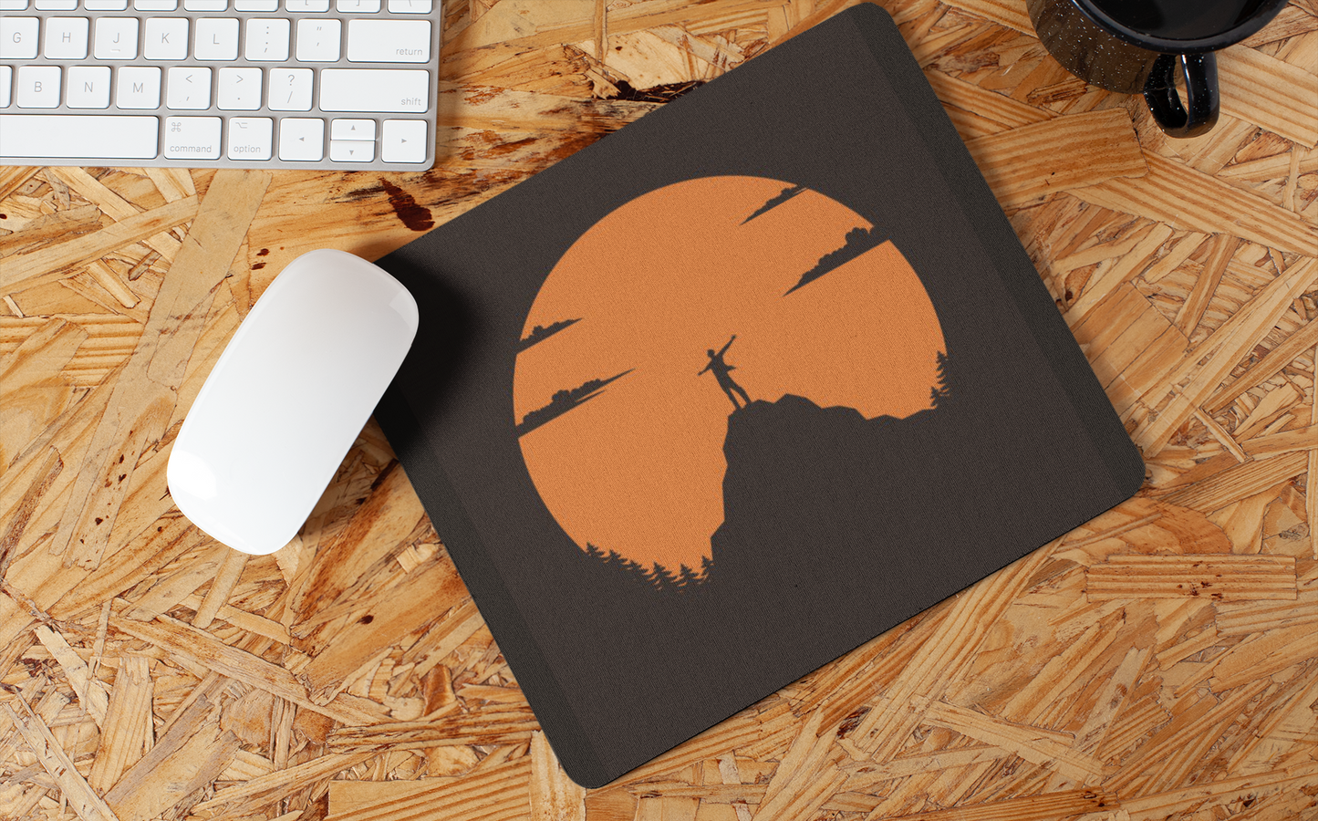 Sun and guy mouse pad