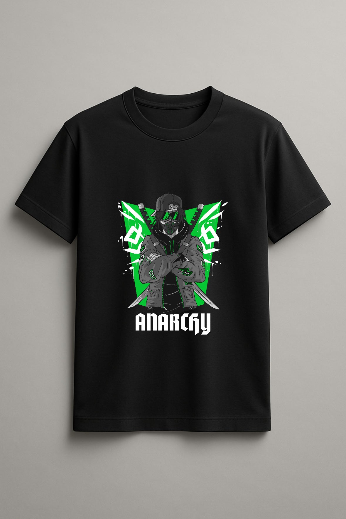 Unisex Anarchy Graphic Printed Round Neck Cotton T Shirt