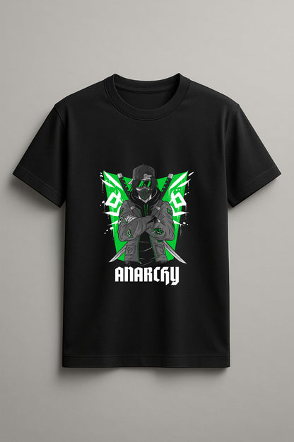 Unisex Anarchy Graphic Printed Round Neck Cotton T Shirt