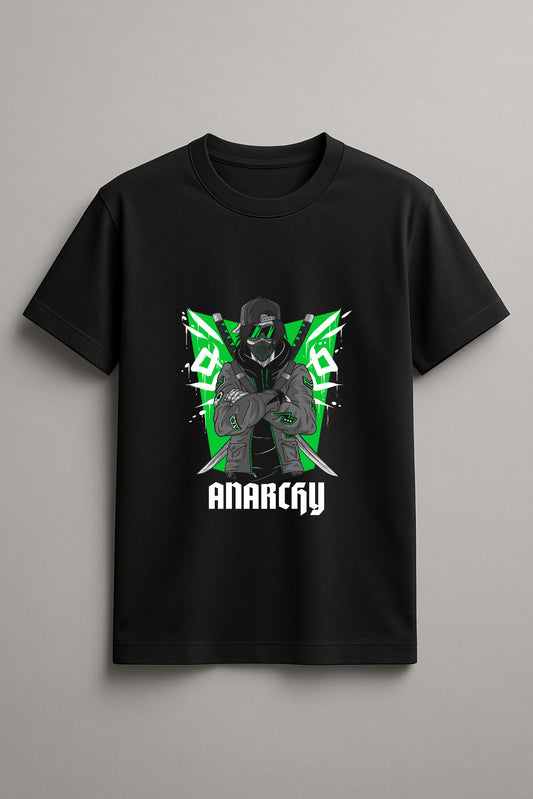 Unisex Anarchy Graphic Printed Round Neck Cotton T Shirt