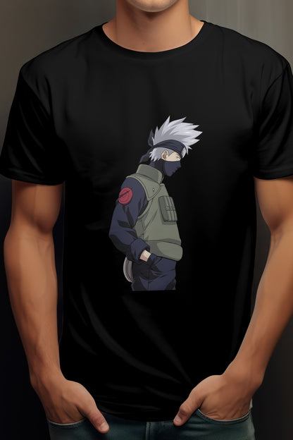 Unisex Anime Guy Graphic Printed Round Neck Cotton T Shirt