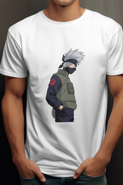 Unisex Anime Guy Graphic Printed Round Neck Cotton T Shirt