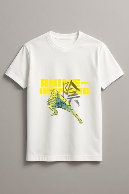 Unisex Anime Inspired Graphic Printed Round Neck Cotton T Shirt