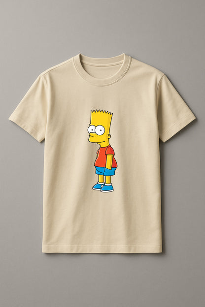 Unisex Witty Simpsons Graphic Printed Round Neck Cotton T Shirt