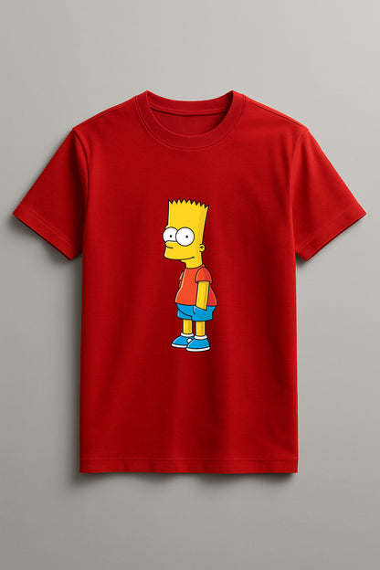 Unisex Witty Simpsons Graphic Printed Round Neck Cotton T Shirt