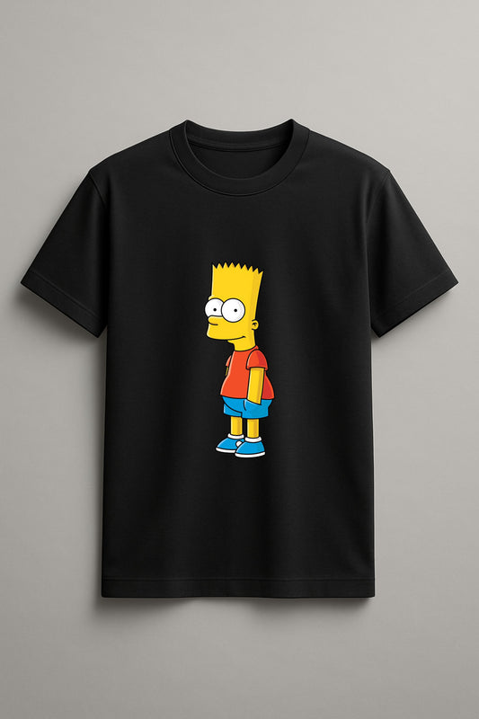 Unisex Witty Simpsons Graphic Printed Round Neck Cotton T Shirt