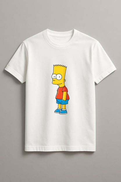 Unisex Witty Simpsons Graphic Printed Round Neck Cotton T Shirt