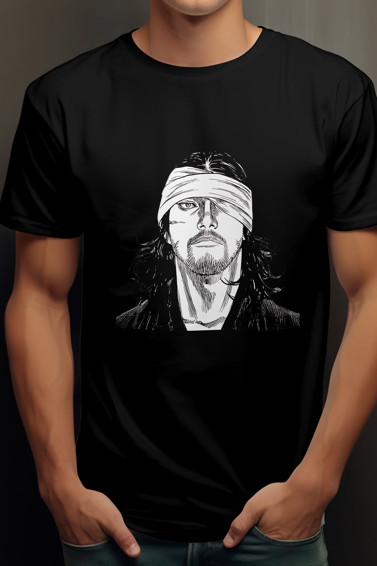 Unisex Pirate guy Graphic Printed Round Neck Cotton T Shirt